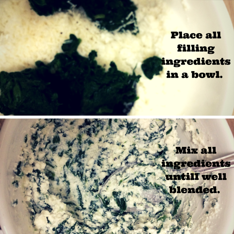 Spinach and ricotta filling